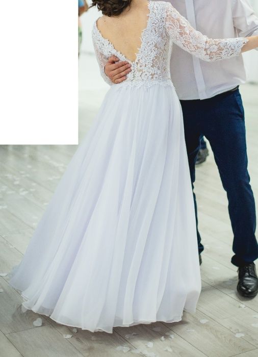 Biała suknia ślubna boho jak nowa !!!