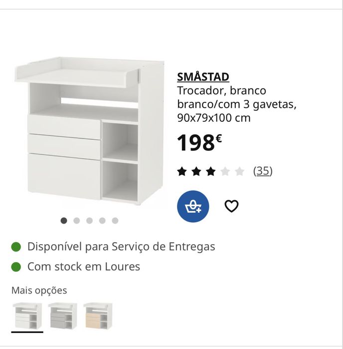 Muda fraldas/secretaria IKEA