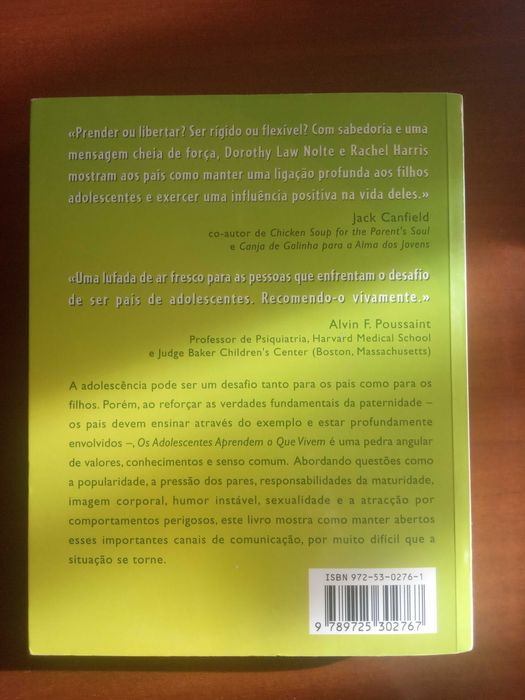 Livro - Os adolescentes aprendem o que vivem