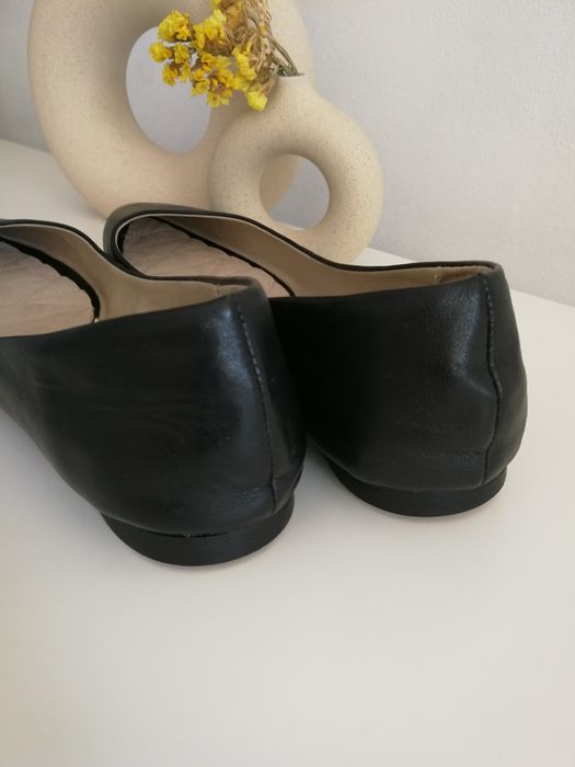 Шкіряні балетки від ZARA. 25 см по устілці, для вузької ніжки.
