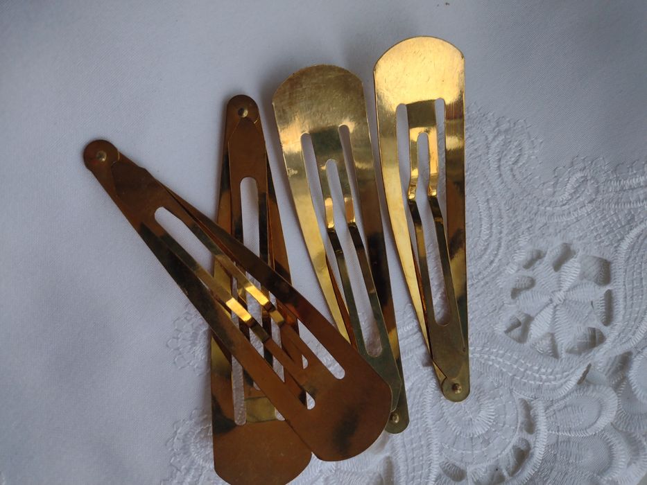 spinki do włosów długie 9cm kolor złoty