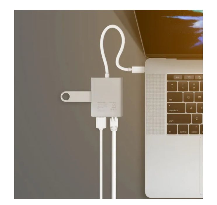 Перехідник USB-хаб Promate uniHub-C3 Grey