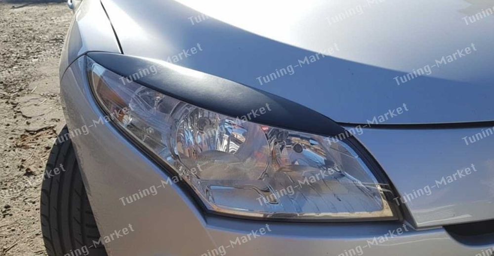 Реснички на фары Renault Megane 3, Trafic, Тюнинг накладки для Рено Меган 3, Трафик