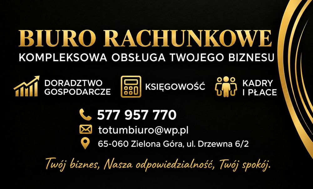 Biuro rachunkowe Zielona Góra - księgowość online i stacjonarnie