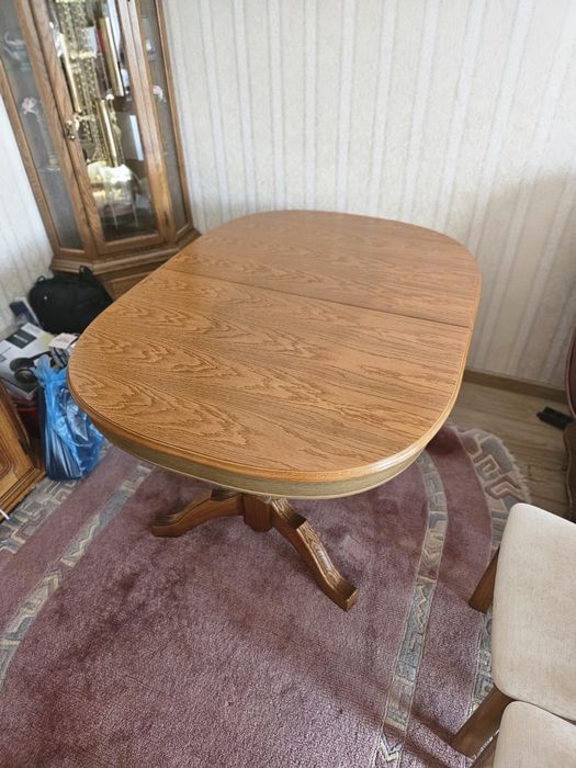 Zestaw stół rustykalny owalny i komplet 4 krzeseł