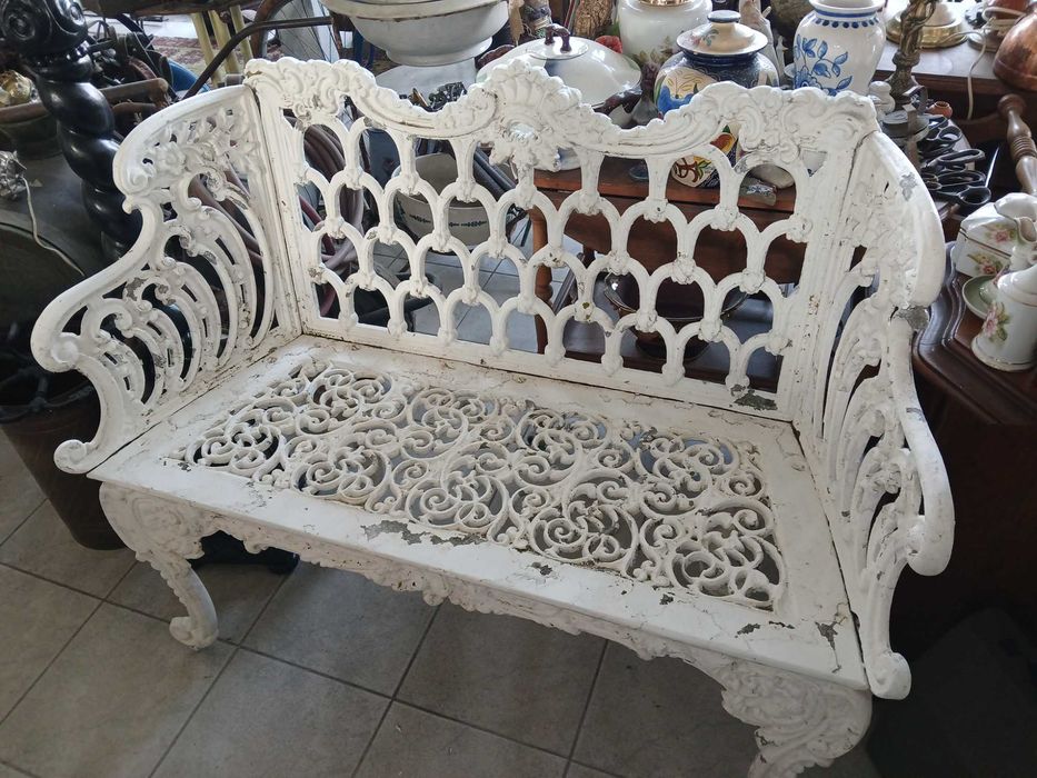 Banco de jardim em aluminio fundido