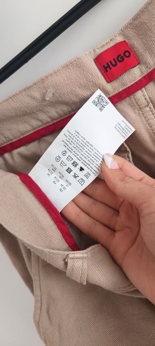 Spodnie Hugo Boss 32/34 brązowe materiałowe eleganckie
