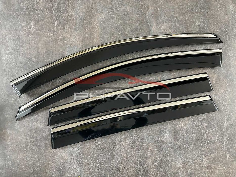 Вітровики з хромом VW id.6 id6 Дефлектори вікон Ветровики
