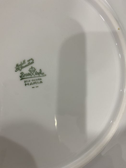 Talerze duże płaskie Rosenthal Biała Maria