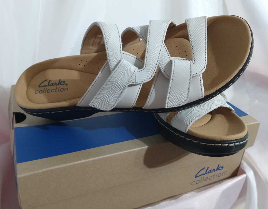 Clarks Merliah Karli sandálias em pele Tam 39,5