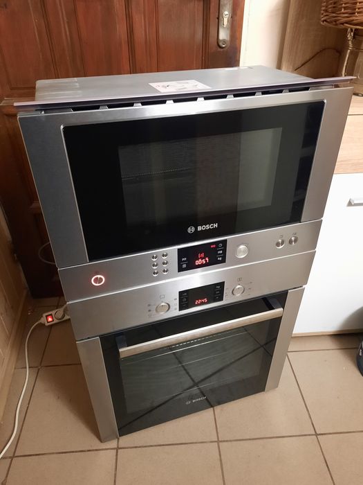 zestaw piekarnik mikrofala BOSCH LED do zabudowy PREMIJM