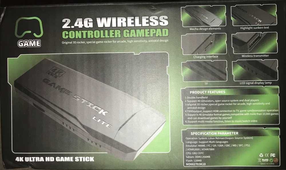 Gamestick 4K 64GB, Konsola Retro, Game Stick