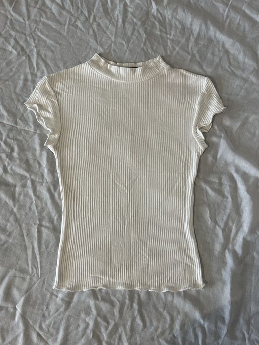 Top branco justo | Bershka | Tamanho XS