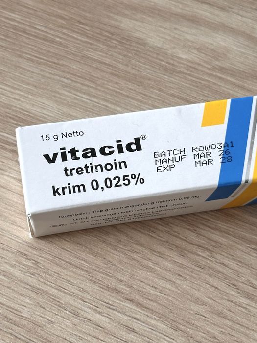 Vitacid treinoin 0.025% retinol krem