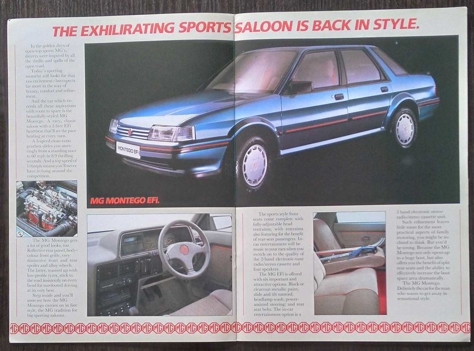 Prospekt MG modele Metro, Maestro i Montego