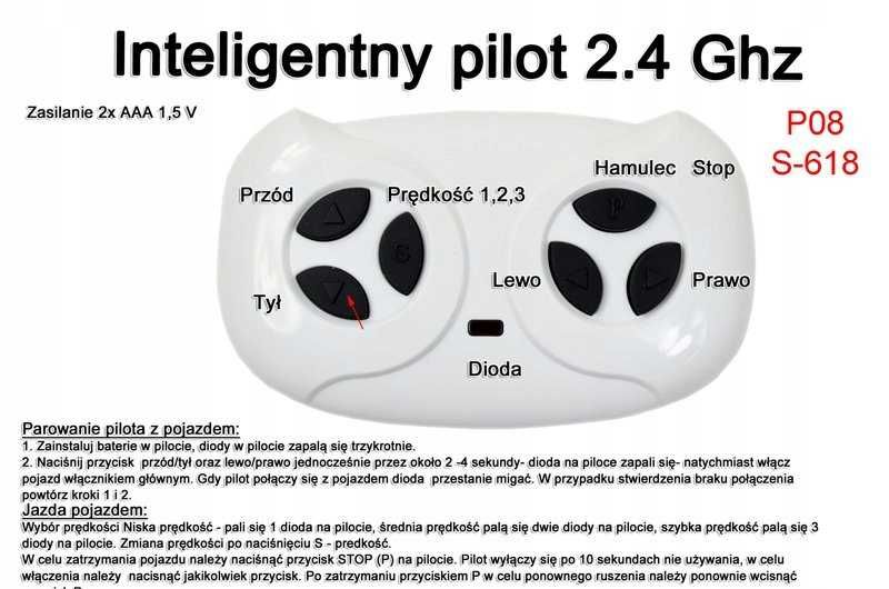 DUŻY QUAD na akumulator dla dzieci MP3 + LED + GUMOWE KOŁA + SKÓRA + PILOT