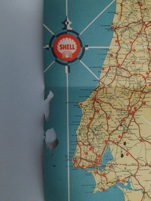 Shell Mapa de Portugal 1956