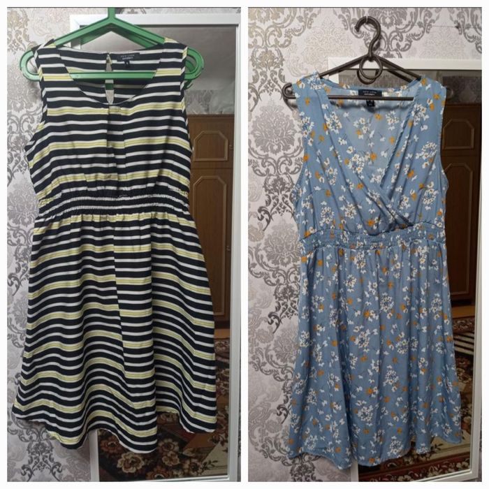 Сарафан літній сукня плаття у смужку в квіти на резинці для вагітних