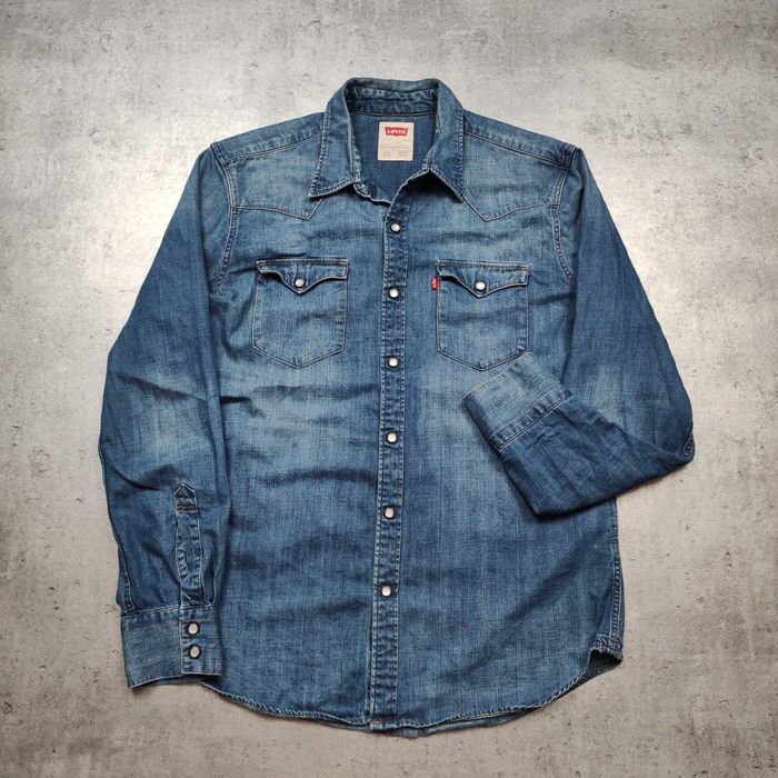 MĘSKA PREMIUM Koszula Elegancka PREMIUM Jeans Denim Levis Clasic Logo