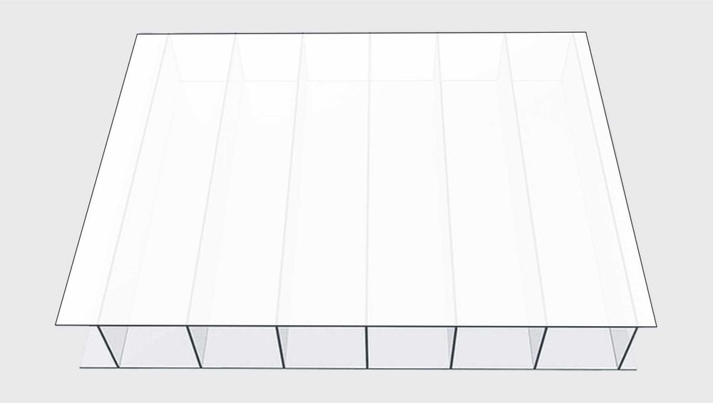 Poliwęglan komorowy 10 mm Opal, 6x2.10 m, UV na wymiar