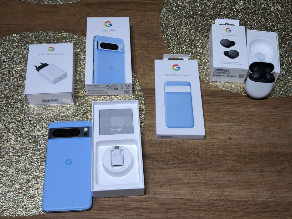 Google Pixel 8 Pro Azul 256GB + Acessórios - Como Novo