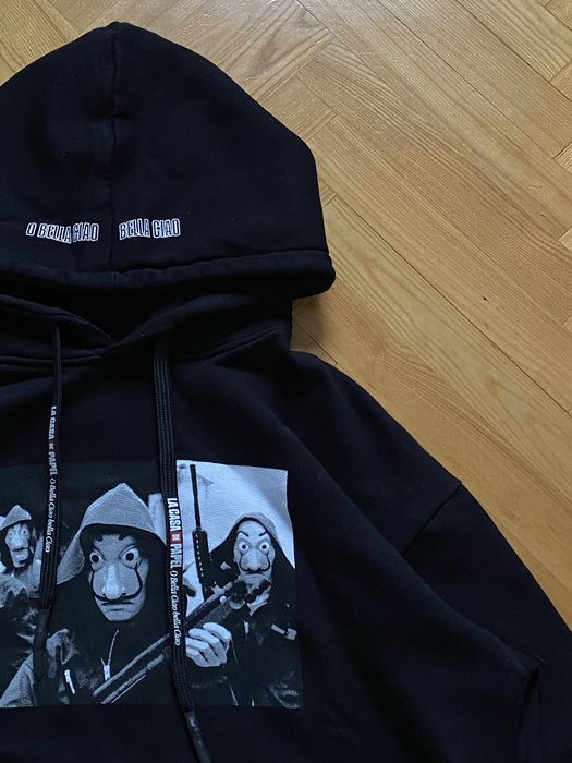 Czarna bluza z kapturem Dom z papieru La casa de Papel Pull&Bear