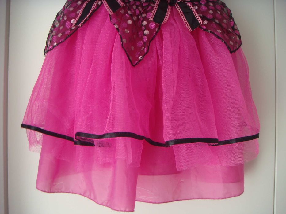 strój przebranie helloween wróżka czarodziejka z kapeluszem 98/104