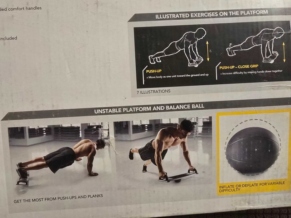 Deska do pąpek push up na pilce.