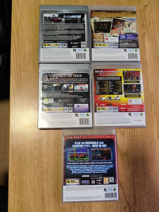 Conjunto 5 jogos PS3