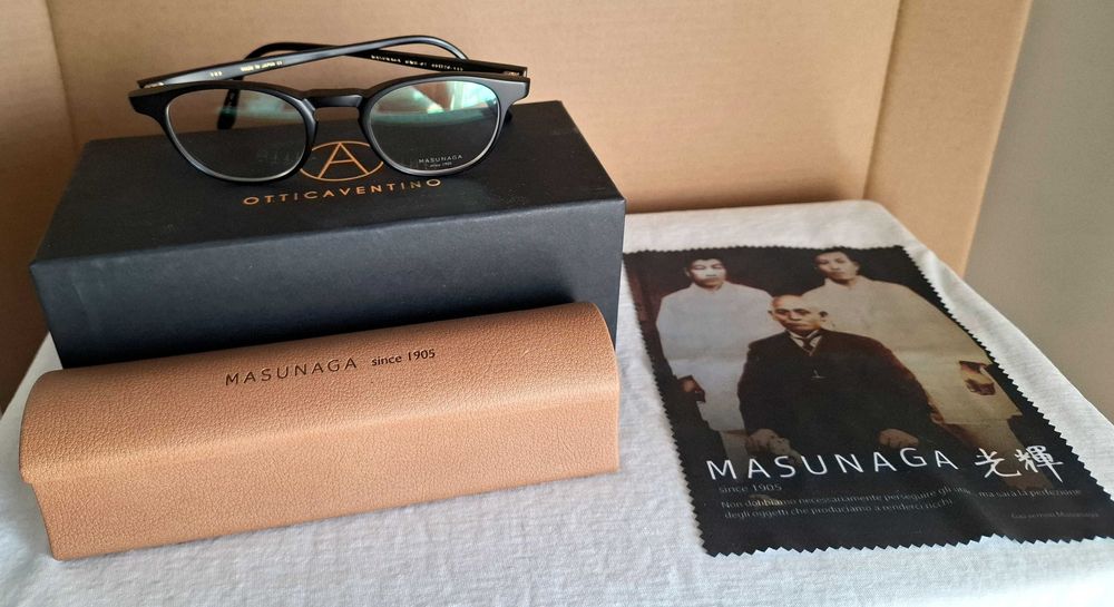 MASUNAGA GMS-07, cor Black Matte (#69) - Armação NOVA - Made in Japan