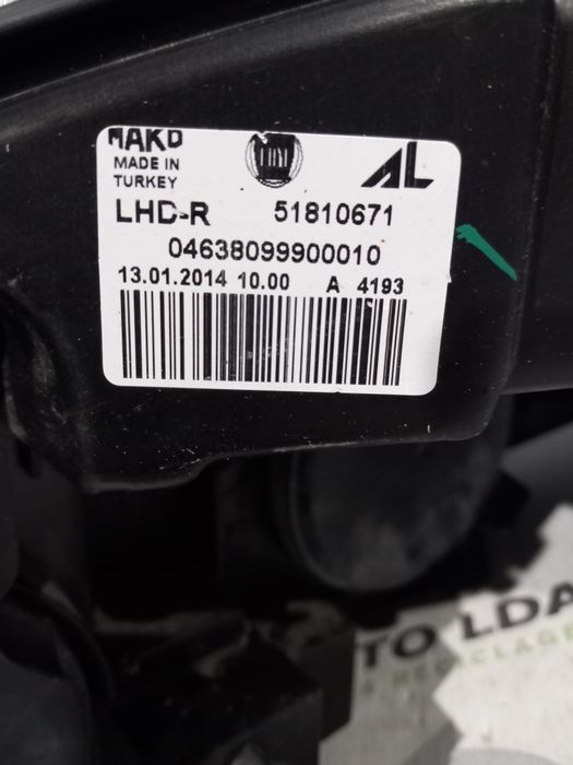 Ótica farol direito Fiat Doblo