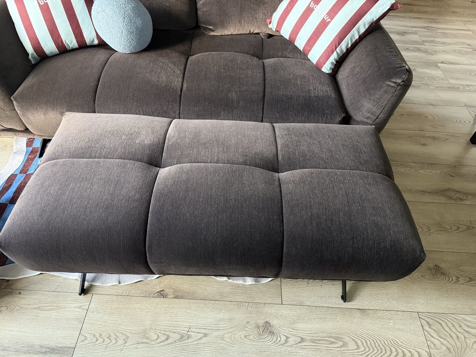 Puf w kolorze czekoladowym 135x67