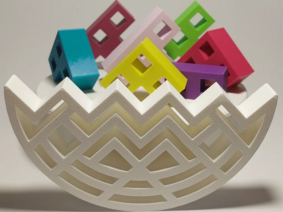 Blocos de Equilíbrio Tetris - Jogo de Destreza