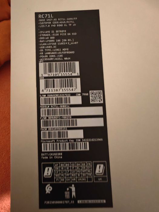 Asus Rog Ally Z1 Extreme