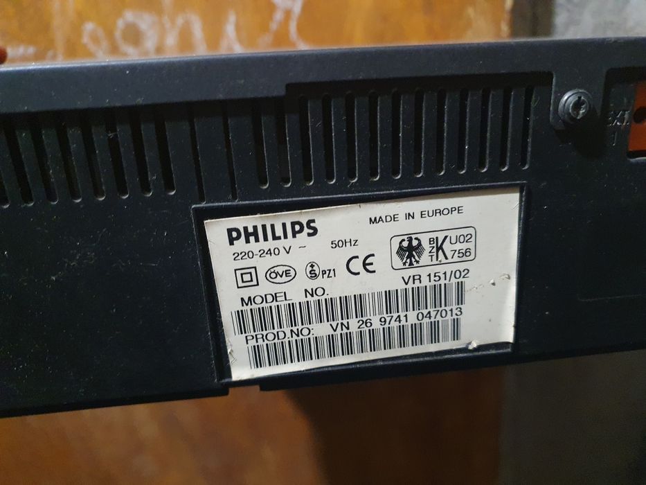 Видеомагнитофон vhs philips vr151 відеомагнітофон відак касета рекорд