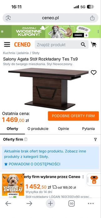 Sprzedam stół model Tess