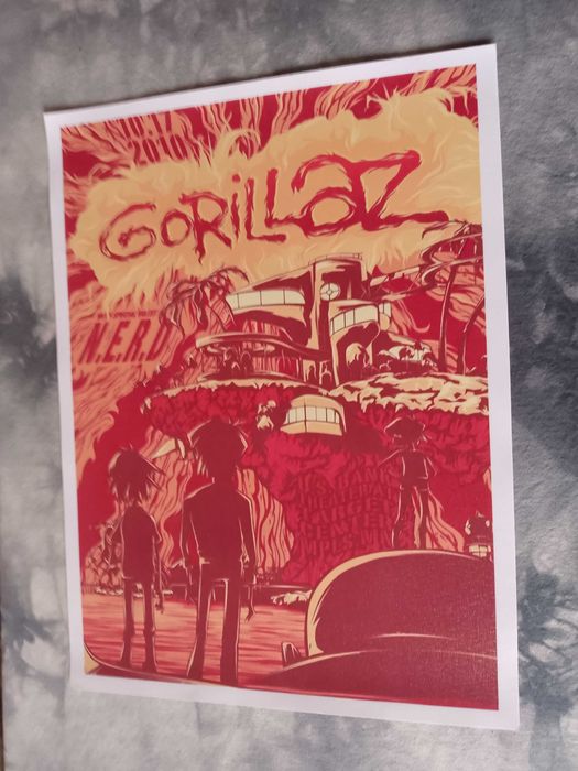 plakat na płótnie zespołu muzycznego gorillaz