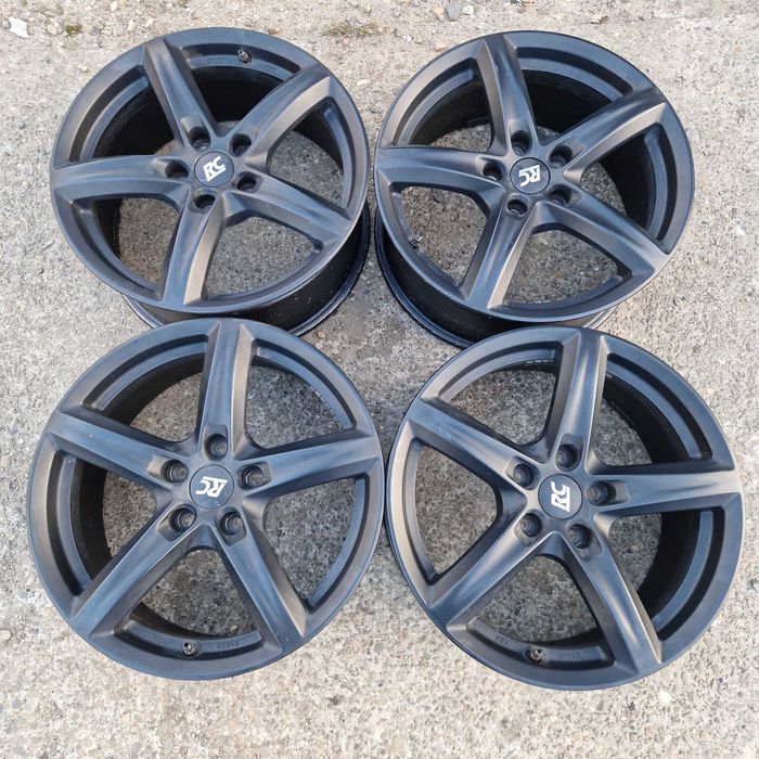 Диски титанові, литі R17 5x112 RC Audi Ауді Пассат Passat Skoda Шкода Гольф Golf Volkswagen Mercedes Мерседес 4шт. (Чорні)