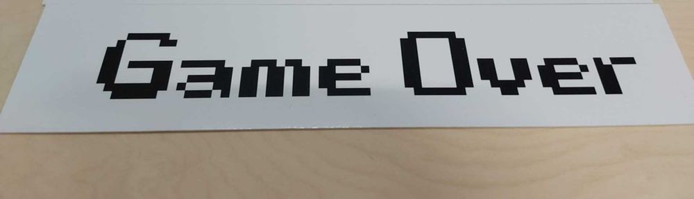 Tablice auta samochodu tablica GAME OVER białe wodoodporne 2 sztuki