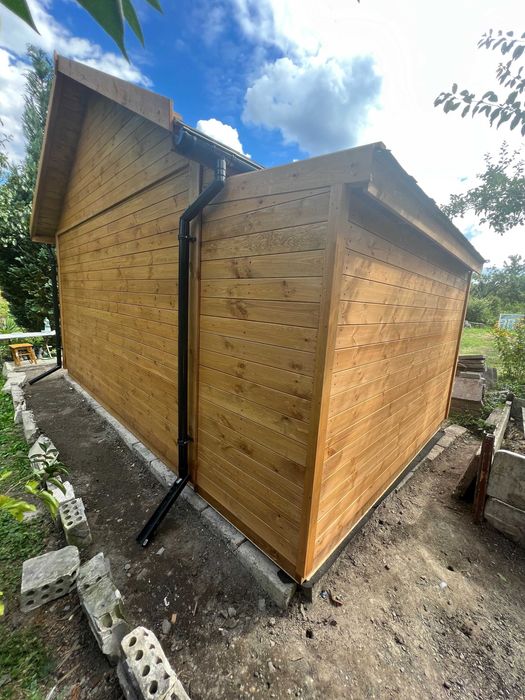 Domek letniskowy ogrodowy drewniany z tarasem "Orlando" 5x4