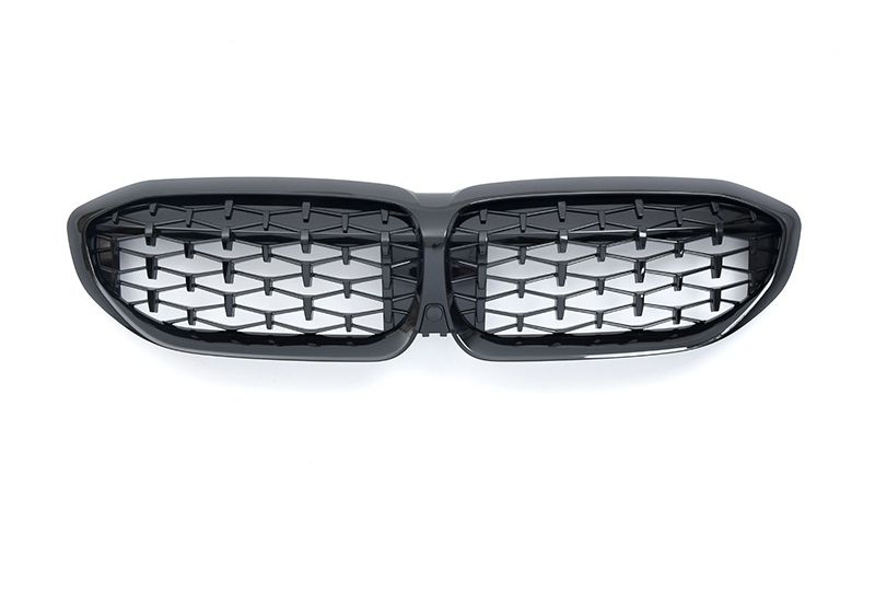 GRELHA DIANTEIRA LOOK DIAMOND PRETO BRILHO PARA BMW SERIE 3 G20/21 2019--
