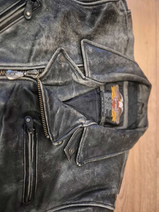 Casaco coçado Harley Davidson tamanho L