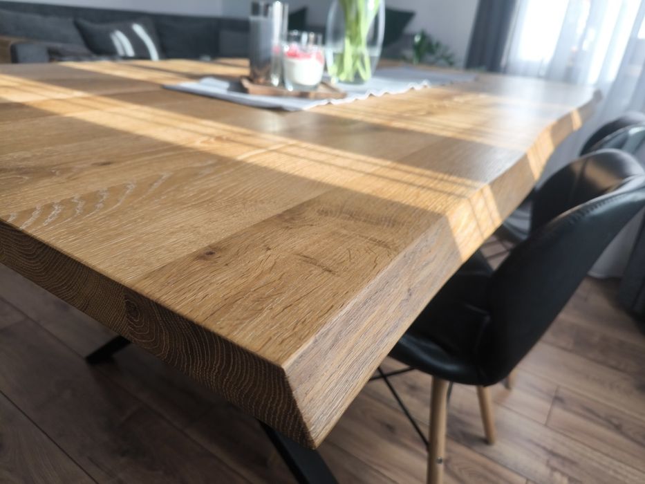 Stół dębowy, industrialny 200x110