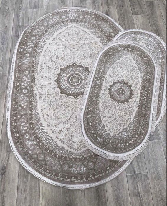 Килим безворсовий Сірий ковер Однотонний ковер Доріжка палас