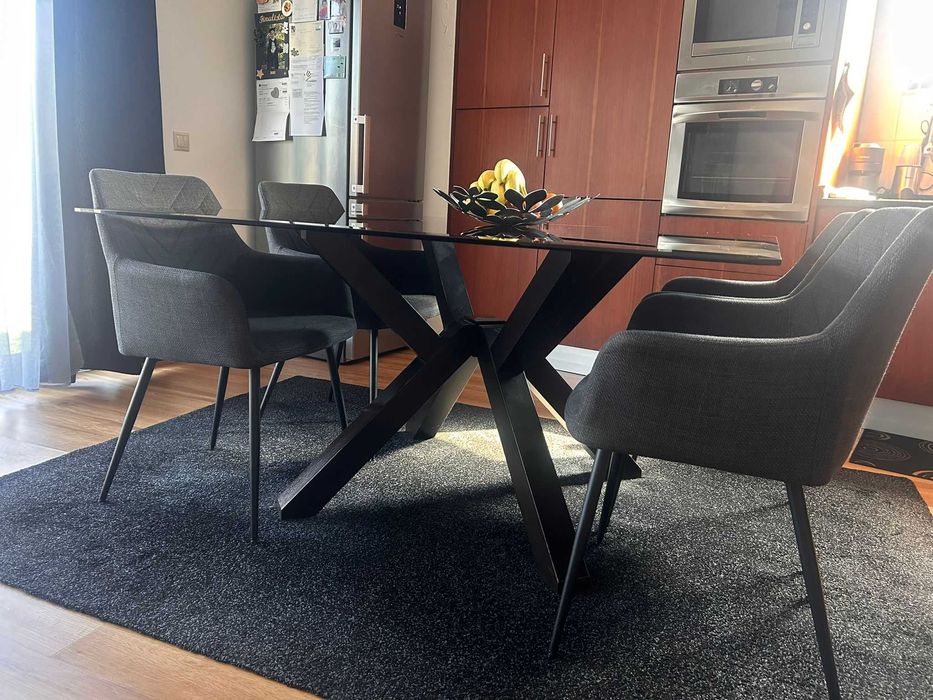 Mesa jantar quadrada 1,5x1,5m