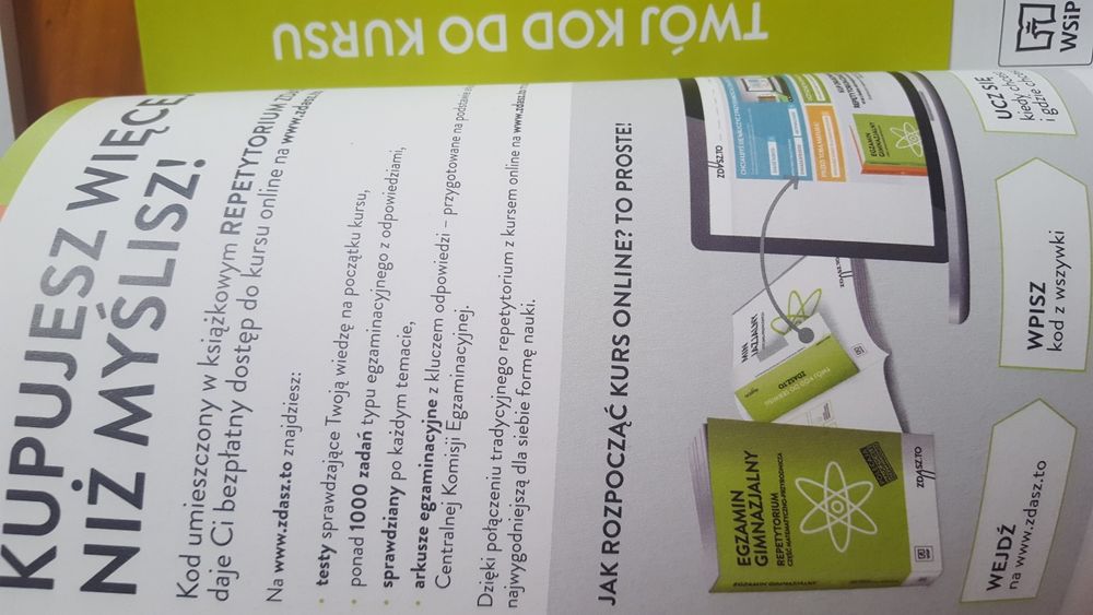 Egzamin gimnazjalny, repetytorium. Część matematyczno-przyrodnicza