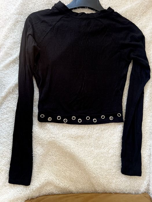 Bluzka czarma w prążki S krótka, widkiza