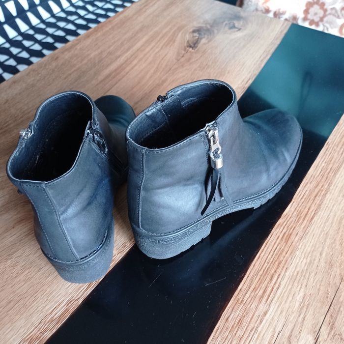 Buty zimowe na koturnie, obcasie