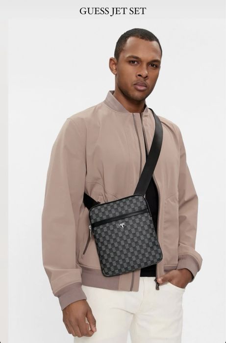 Сумка чоловіча Guess Jet Set ОРИГІНАЛ, артикул HMJESE P4123 Чорний