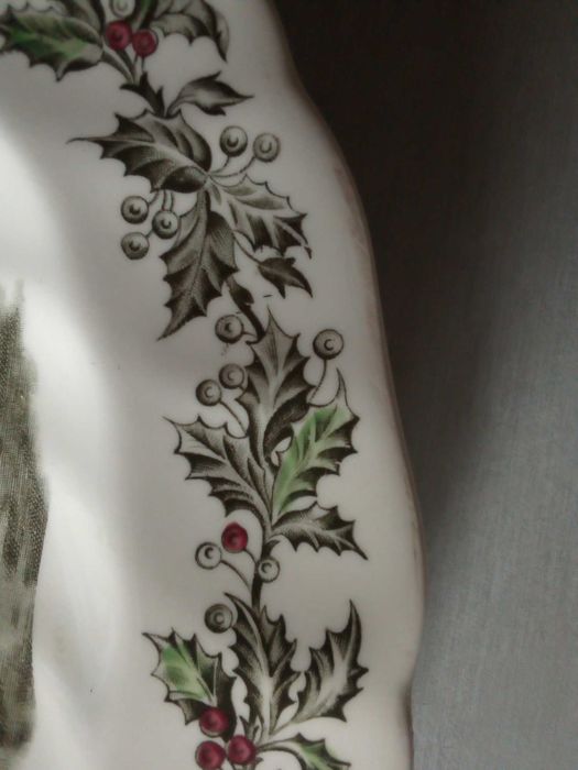 Prato "Merry Christmas", em cerâmica, de Johnson Bros, made in England